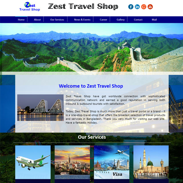 Tours and Travel Company Website